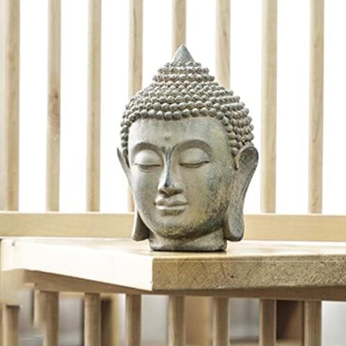 Buddha Head Statue Decorative Feng Shui Sculpture for Home and Office