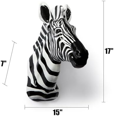 Yun And Lin Crafts Resin Zebra Head Wall Sculpture