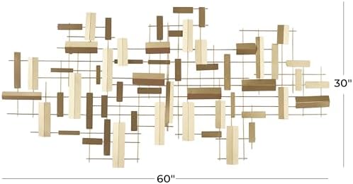 CosmoLiving by Cosmopolitan 3D Gold Wall Sculpture