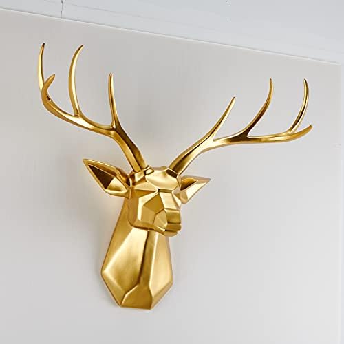Faux Taxidermy Deer Head Wall Sculpture - 8 Point Buck Geometry Art Decor