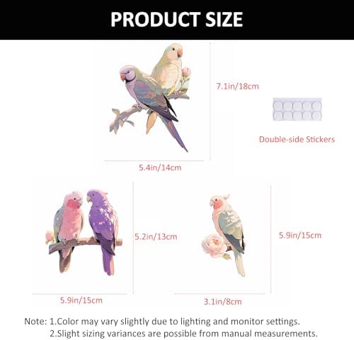 Retro Purple Parrot Wall Sculptures Set of 5