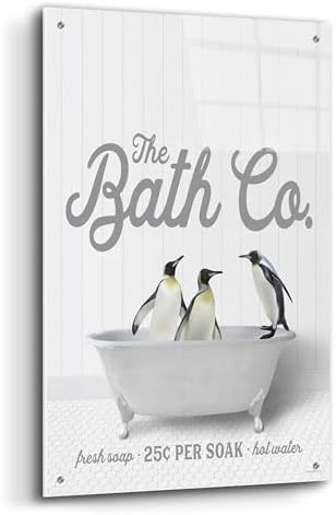 Epic Art Penguins 25 Cents Per Soak Wall Sculpture