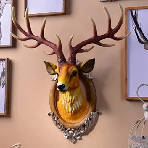 Retro Nordic Deer Head Wall Sculpture Decor