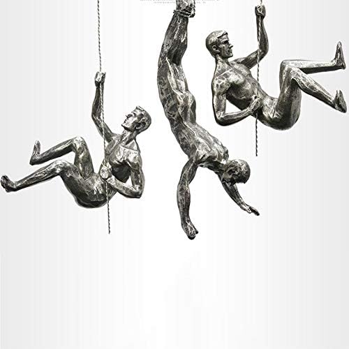 Unbound Resin Climbing Man Wall Sculpture Left Posture