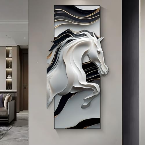 Homary Creative 3D Running Horse Wall Art