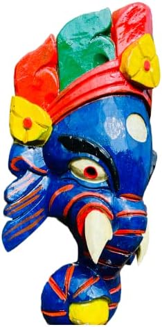 Himalayan Craft Ganesh Wooden Wall Sculpture for Luck