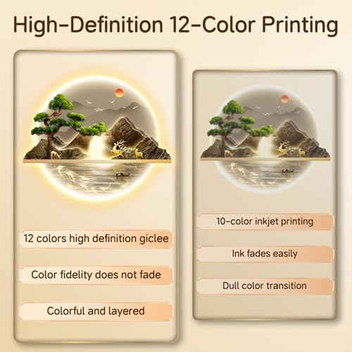 Zen Wall Art Decor with LED Light 60x72cm