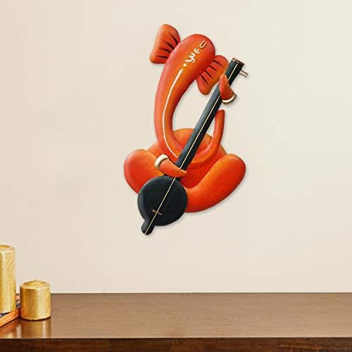 eCraftIndia Musician Lord Ganesha Harmonium Wall Hanging