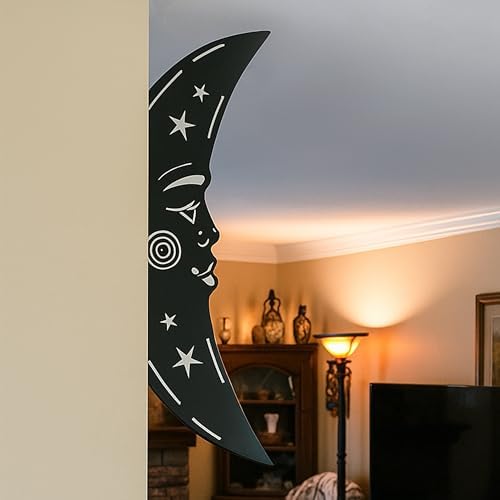 Craft and Plank 3D Floating Crescent Moon Wall Art Pack of 3 Black
