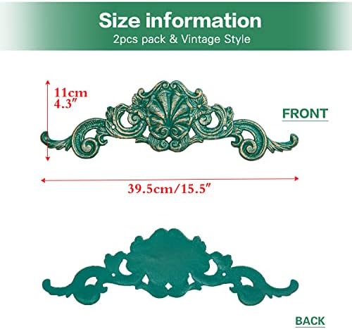 Sungmor 2PC Cast Iron Fleur De Lis Wall Decor