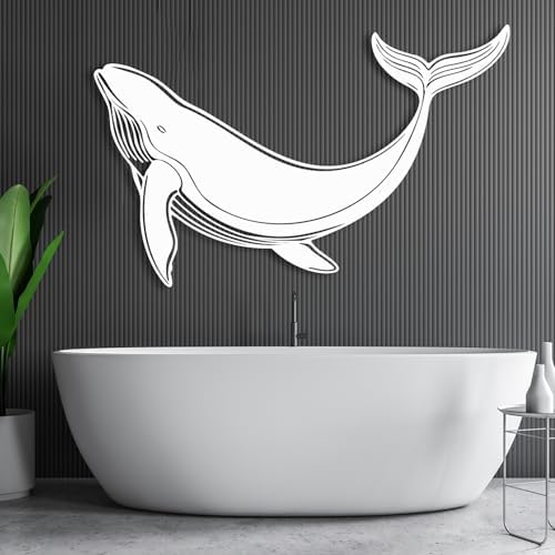 Whale Metal Wall Art for Living Room and Bedroom