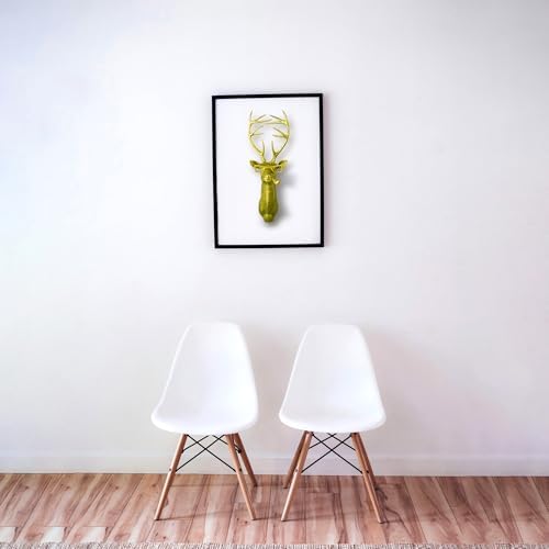 Artocery Resin Animal Heads Wall Decor - 148 Inch Golden Finish