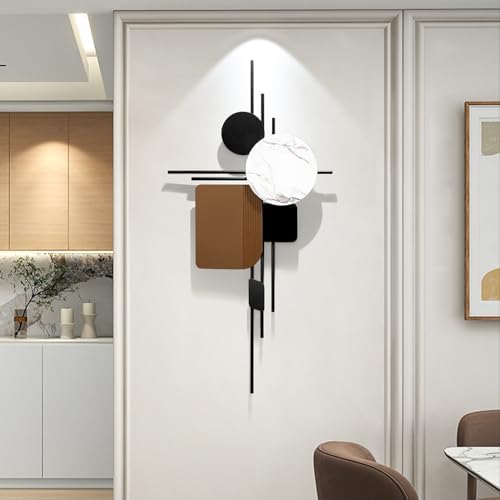 HEBOIX 3D Wall Sculptures Modern Metal Wall Art Large Decor for Living Room and Bedroom