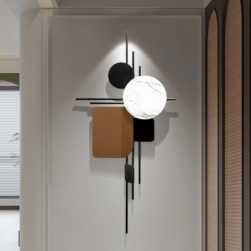 HEBOIX 3D Wall Sculptures Modern Metal Wall Art Large Decor for Living Room and Bedroom