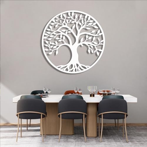 CarvingArt Tree of Life Wall Art 31x31 Black Modern Style