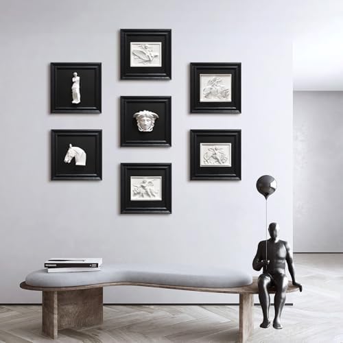 FOLKOR LIFE Black and White Wall Sculpture Art