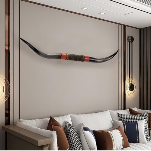 70 Inch Long Horn Bull Skull Wall Decor