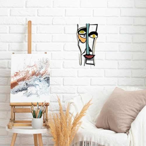 Kas Home Abstract Metal Wall Art Decor Modern Living Room Accent 8L x 16W