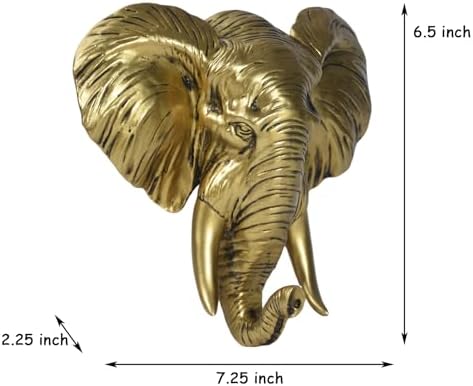 LUOWENXIANG Golden Elephant Wall Decor