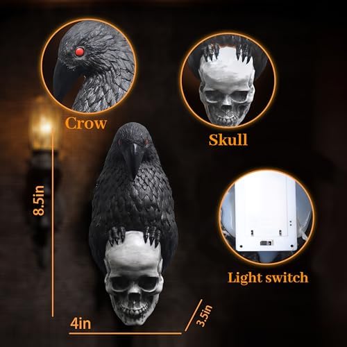 Crows Halloween Wall Decor with LED Light