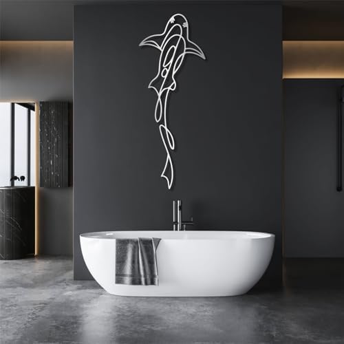 ICEWQOQU Shark Metal Wall Decor - Modern Design