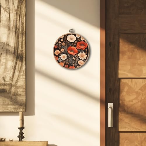 Tzhim Vintage Moody Floral Wall Art 10x10 Inch