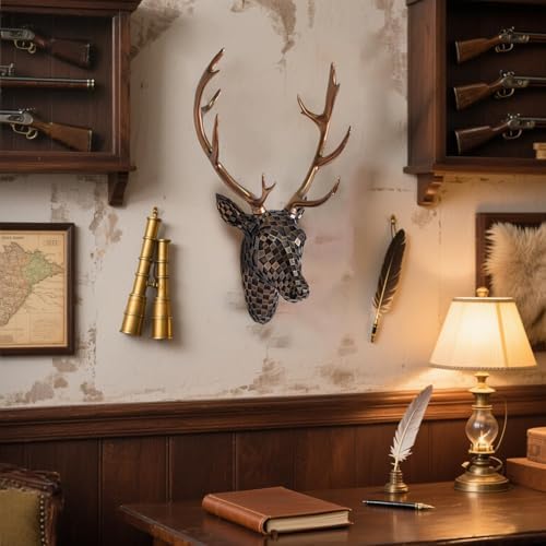 GIGICICI 157x87 Inch Mosaic Deer Head Wall Decor