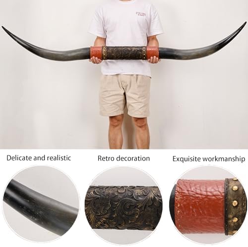 70 Inch Long Horn Bull Skull Wall Decor