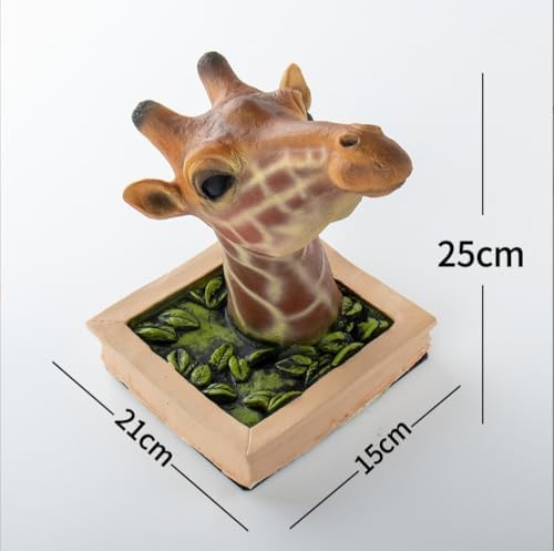 ZREVSB 3D Giraffe Wall Sculpture - Modern Decor with Photo Frame