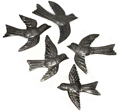 Set of 5 Metal Birds Flying Wall Decor