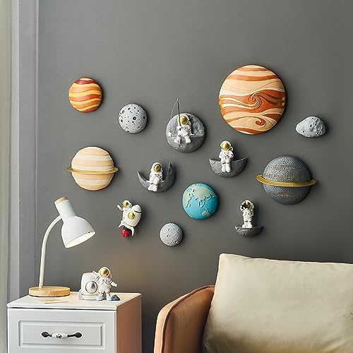 Astronaut 3D Wall Art Set of 5 Space Decor Sculptures