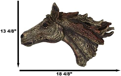Ebros Gift Mustang Horse Head Wall Sculpture 185 Inches Wide