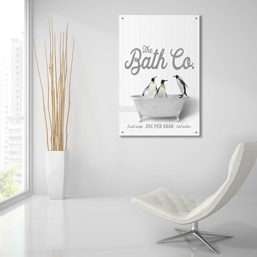 Epic Art Penguins 25 Cents Per Soak Wall Sculpture