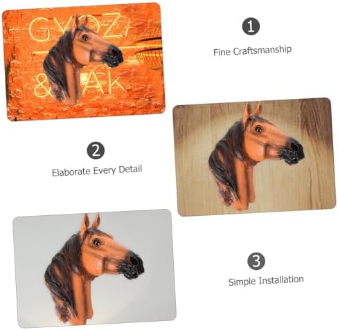 GRIRIW Artistic Resin Animal Head Wall Decor