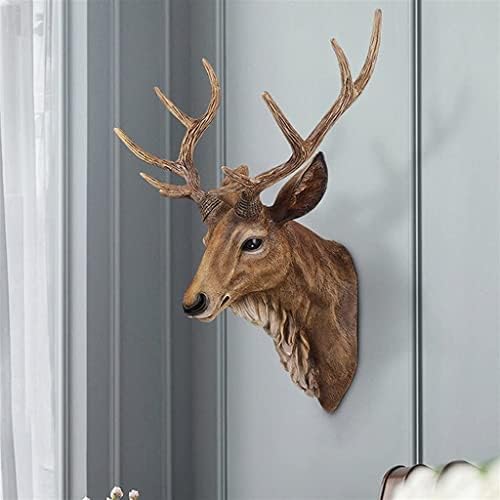 Retro Faux Deer Head Wall Sculpture Decor