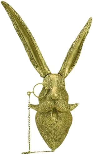 Artocery Resin Animal Heads Wall Decor - 95 Inch Golden Finish Wall Art