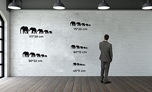 DEKADRON Big Elephant Family Wall Sculpture 30 x 8