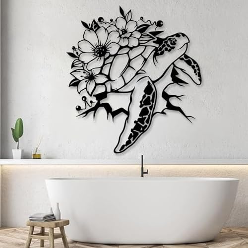 Cadeali Gold Metal Sea Turtle Wall Decor 30x27