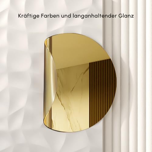 Homary Modern 3D Geometric Wall Art - Gold Abstract Rectangle Sculpture 236 x 354