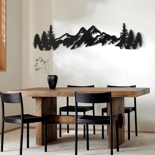 Royxen Metal Mountain Wall Art 54 Inch Long