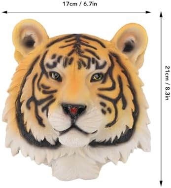 Yellow Animal Head Resin Wall Sculpture Decor