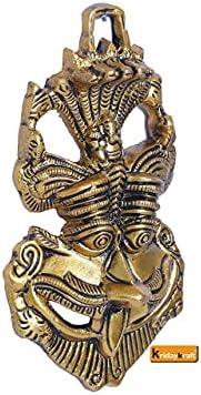Gold Metal Nazar Battu with Ganesha Protection for Home and Office Wall Hanging