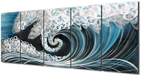 Yihui Arts Sea Metal Wall Art 5 Panels