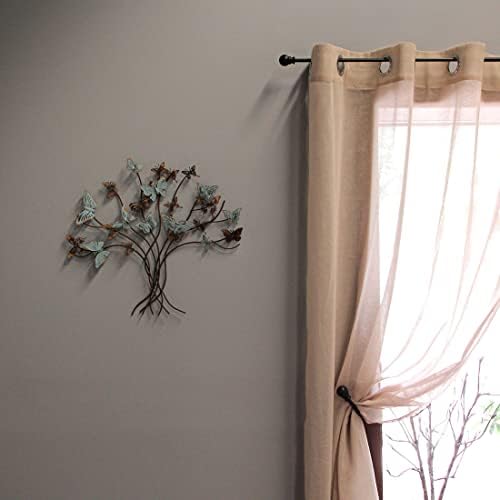 Zeckos 20-Inch Metal Butterfly Wall Sculpture
