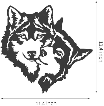 AMNGYOOK Metal Wolf Wall Art Sculpture 1