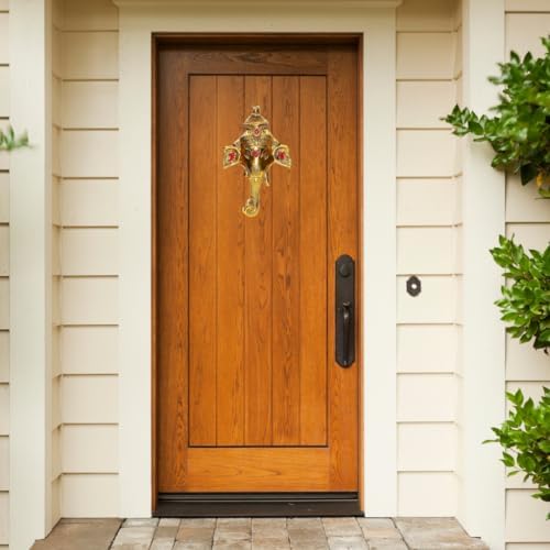 Big Size Ganesh Wall Hanging 8 Inch Golden Decoration