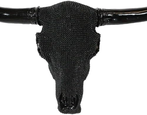Ebros Gift Bejeweled Longhorn Cow Skull Wall Decor