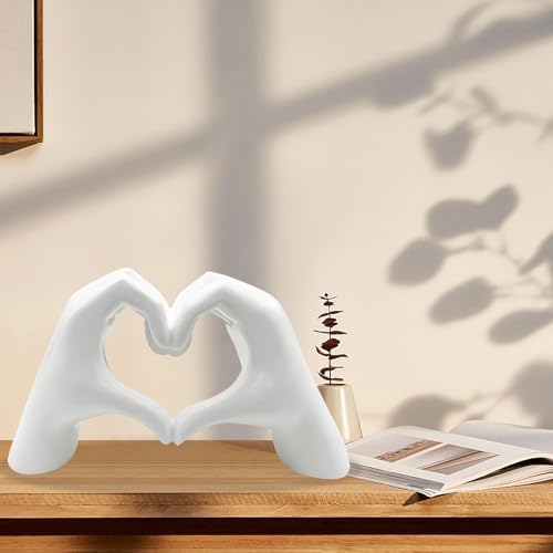Heart Hands Statue Love Finger Sculptures 2pcs