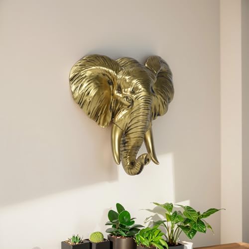 LUOWENXIANG Golden Elephant Wall Decor