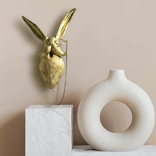 Artocery Resin Animal Heads Wall Decor - 95 Inch Golden Finish Wall Art